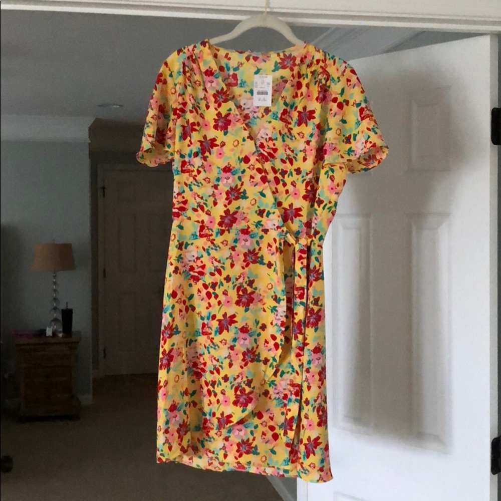 Faux wrap dress